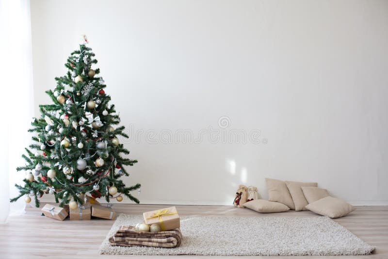 Christmas tree in the white room new year 2017. Christmas tree in the white room new year 2017