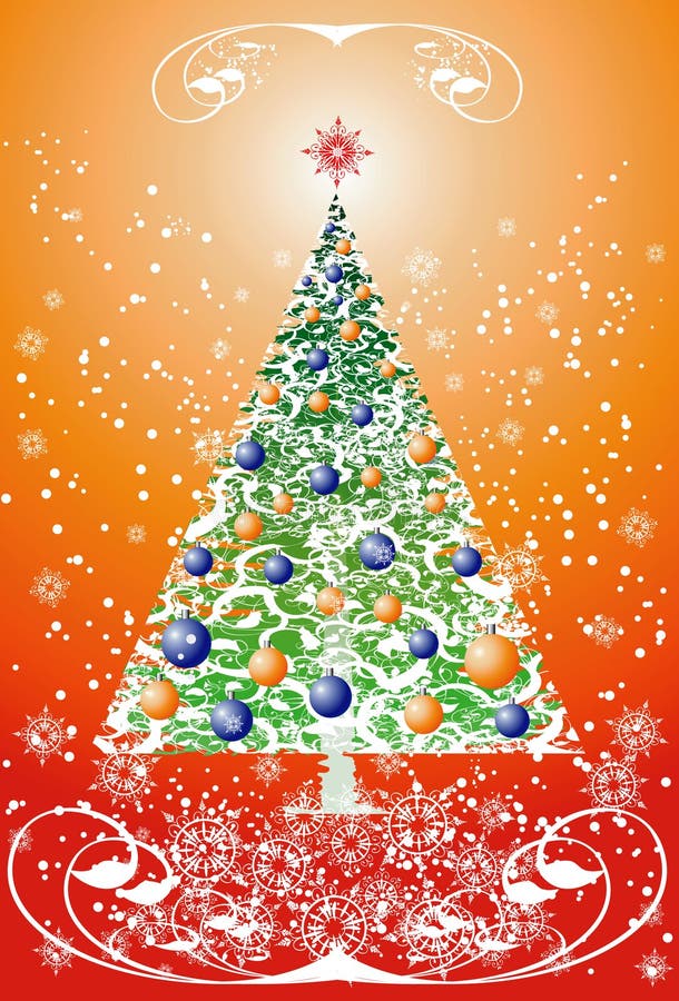 Download Árbol de navidad floral ilustración del vector. Ilustración de flora - 1277851