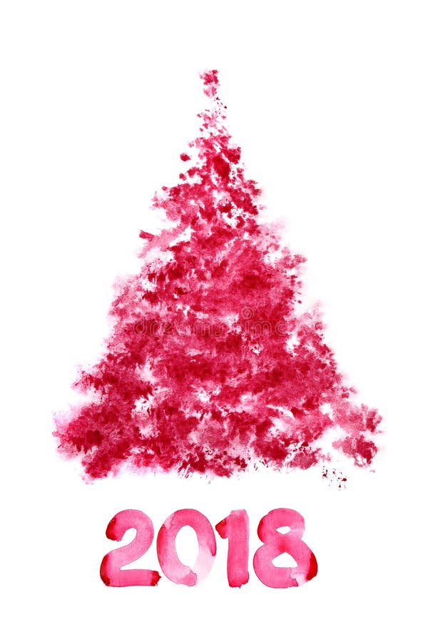 Árbol de navidad scetched rojo ilustración del vector Árbol de navidad scetched rojo ilustración del vector
