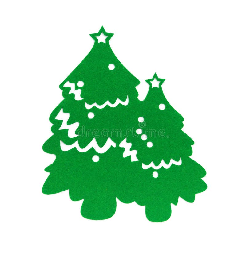Árbol de navidad verde plano en blanco imagen de archivo libre de regalías Árbol de navidad verde plano en blanco imagen de archivo libre de regalías