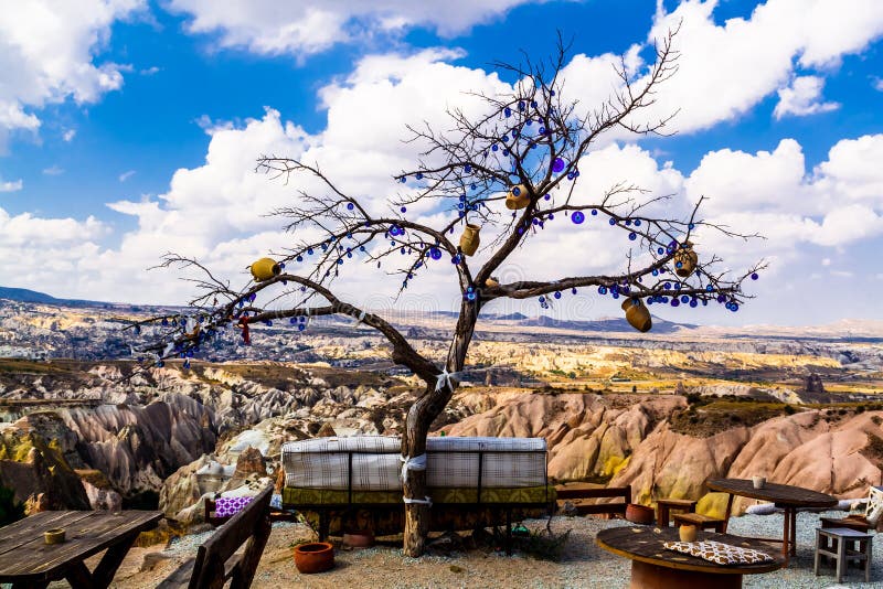 Árbol de pescado en el valle de Rose, en el parque nacional de Goreme Cappadocia, Turquía, Asia imagenes de archivo Árbol de pescado en el valle de Rose, en el parque nacional de Goreme Cappadocia, Turquía, Asia imagenes de archivo