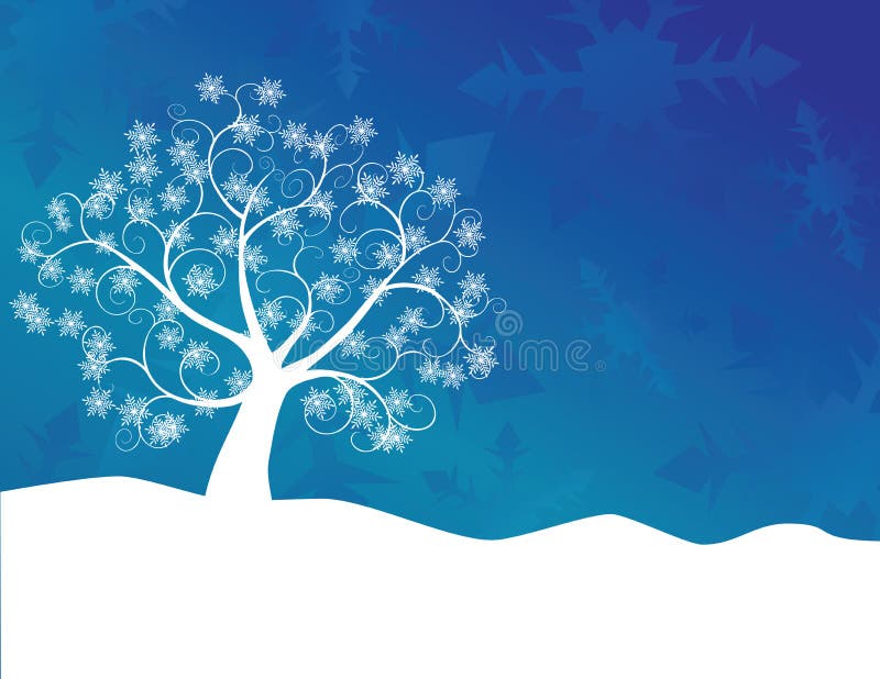 Árbol del copo de nieve stock de ilustración Árbol del copo de nieve stock de ilustración