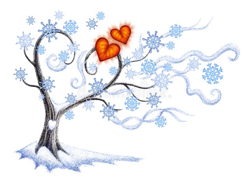 Árbol del invierno stock de ilustración Árbol del invierno stock de ilustración
