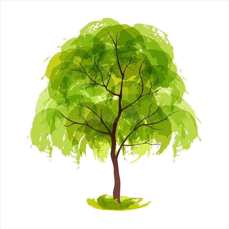 Árbol de verano stock de ilustración