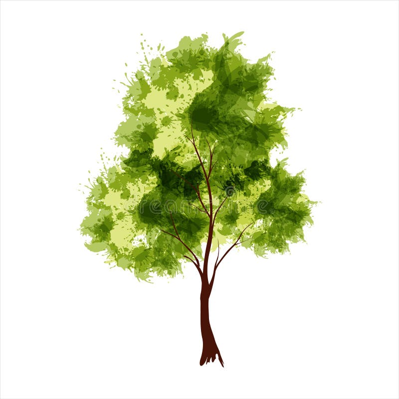 Árbol de verano stock de ilustración