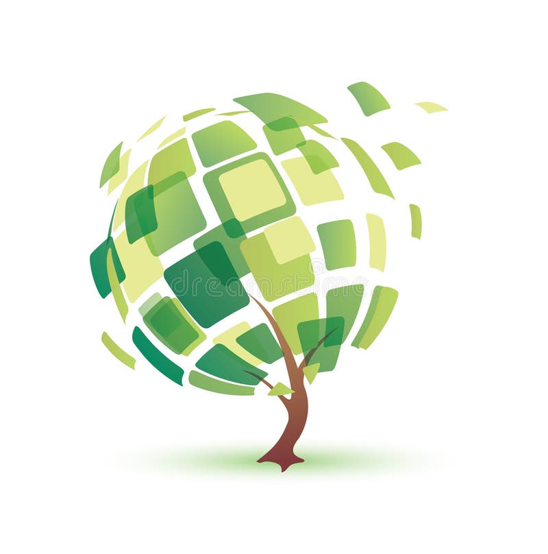 Árbol de verano stock de ilustración