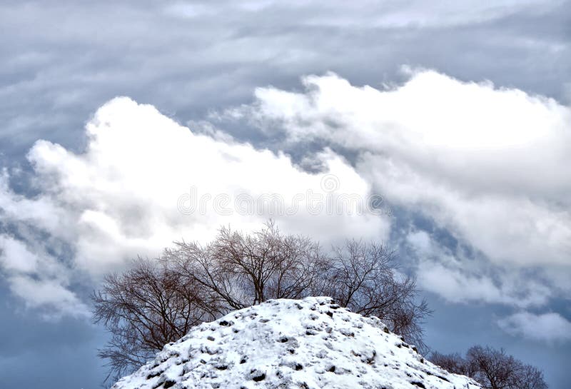 Árbol en la colina y el cielo azul imagen de archivo libre de regalías Árbol en la colina y el cielo azul imagen de archivo libre de regalías