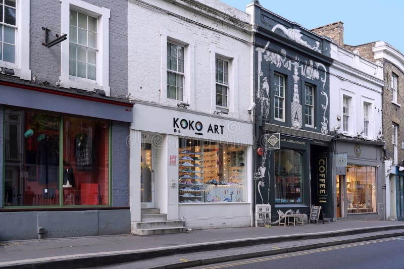 Área de Notting Hill de Londres imagenes de archivo