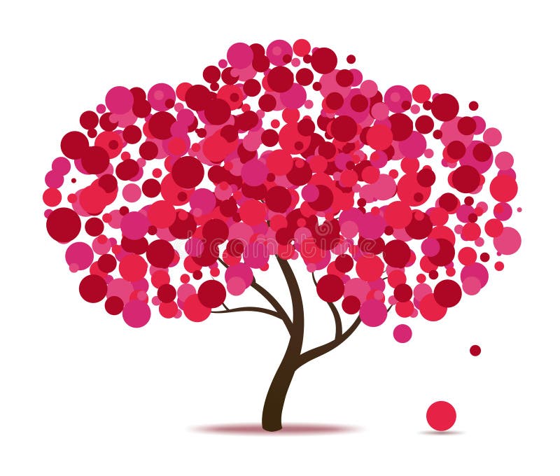 Árvore abstrata cor-de-rosa ilustração do vetor Árvore abstrata cor-de-rosa ilustração do vetor