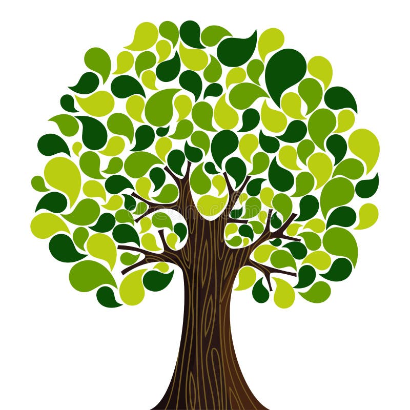 Árvore abstrata da primavera ilustração do vetor