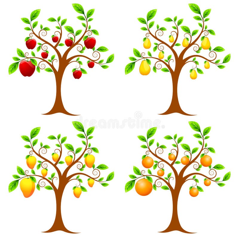 Árvore de fruta ilustração royalty free Árvore de fruta ilustração royalty free