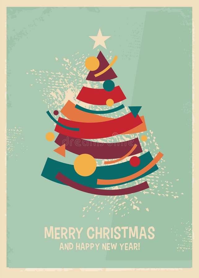 Árvore de Natal colorida feita das formas geométricas ilustração do vetor Árvore de Natal colorida feita das formas geométricas ilustração do vetor