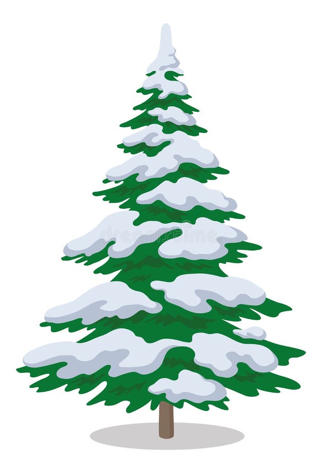 Árvore de Natal com neve