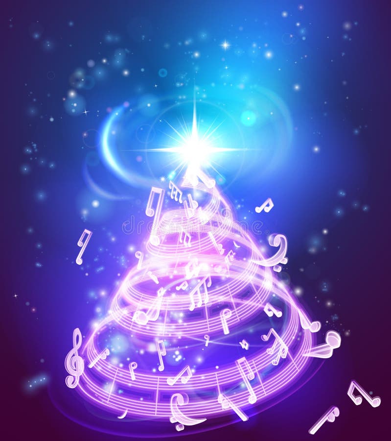 Árvore de Natal Musical ilustração do vetor