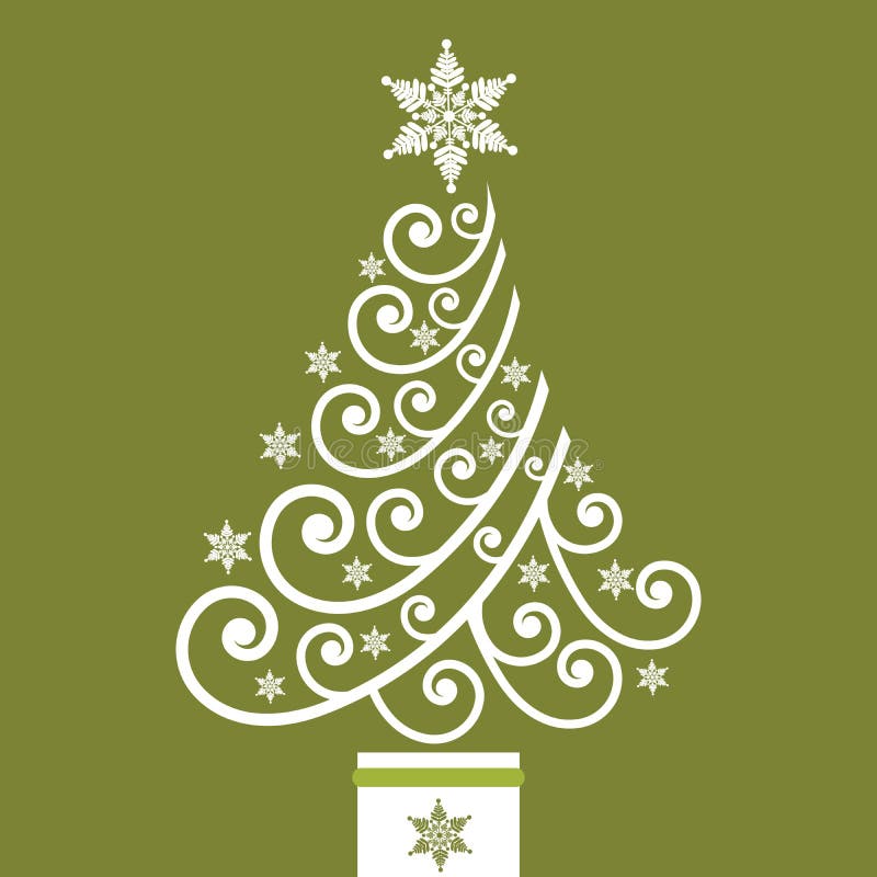 Árvore de Natal Funky da bobina ilustração stock Árvore de Natal Funky da bobina ilustração stock