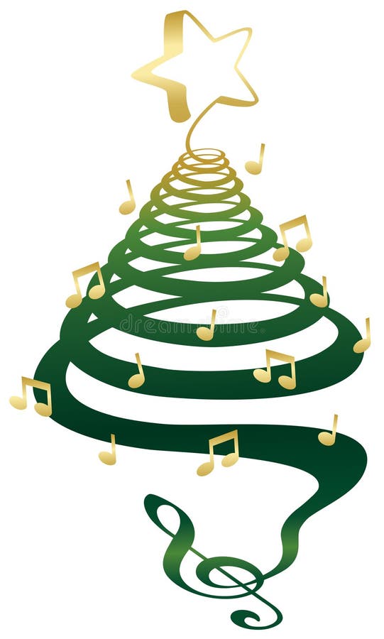 Árvore de Natal musical ilustração stock