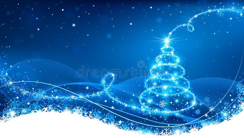 Árvore de Natal mágica ilustração stock Árvore de Natal mágica ilustração stock