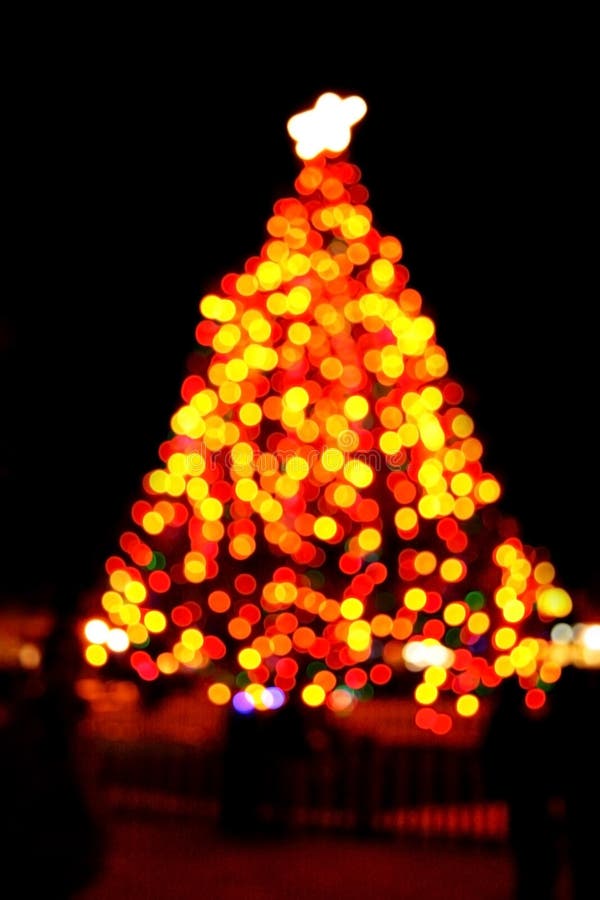 Árvore de Natal desfocada imagem de stock