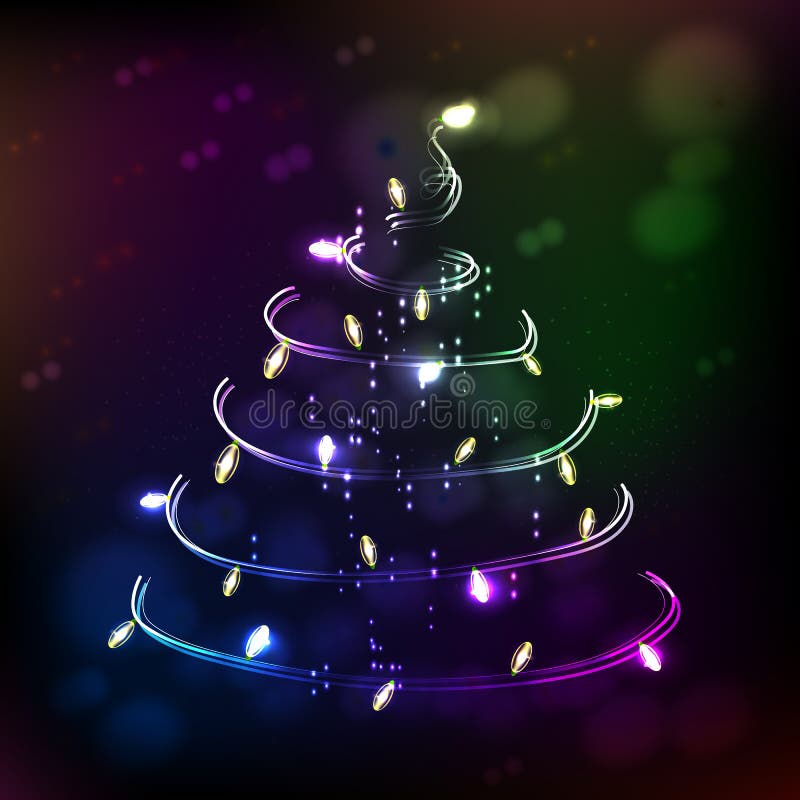 Árvore de Natal símbolo do ano novo feliz, celebração do feriado do Feliz Natal Projeto brilhante brilhante Vetor ilustração do vetor Árvore de Natal símbolo do ano novo feliz, celebração do feriado do Feliz Natal Projeto brilhante brilhante Vetor ilustração do vetor