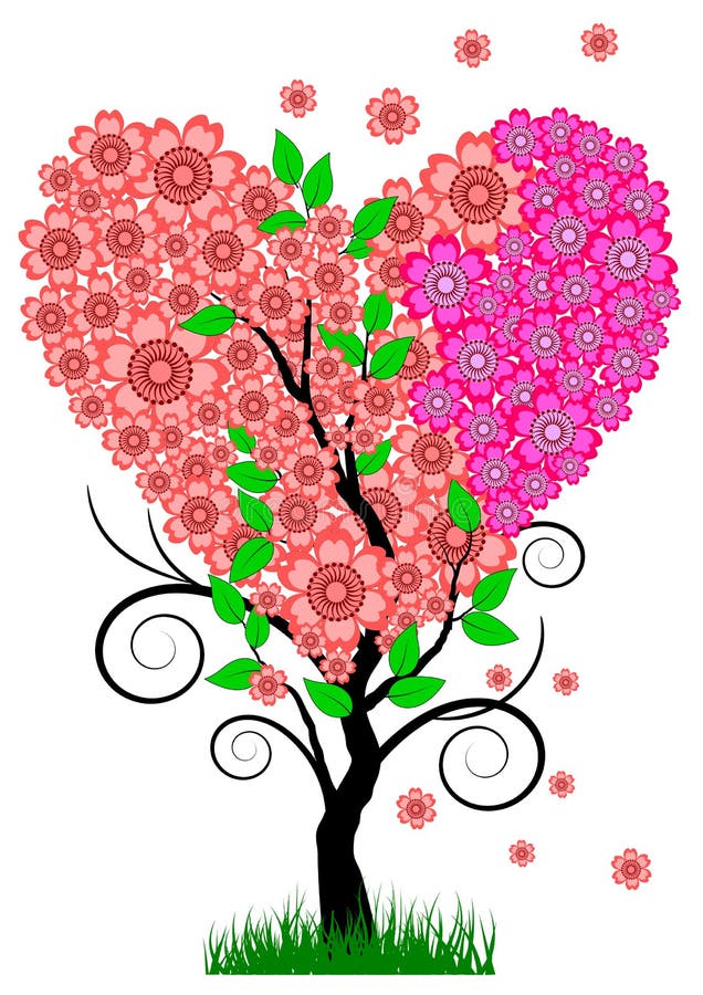 Árvore do coração ilustração stock Árvore do coração ilustração stock