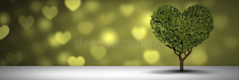 Árvore do coração dos Valentim e fundo dos corações do amor ilustração do vetor Árvore do coração dos Valentim e fundo dos corações do amor ilustração do vetor