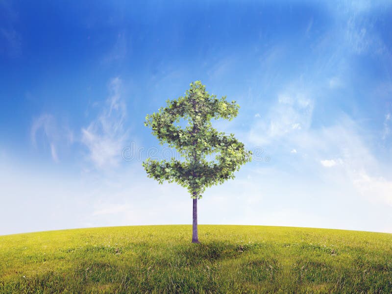 Árvore do dinheiro ilustração royalty free