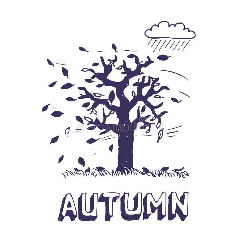 Árvore do outono ilustração do vetor