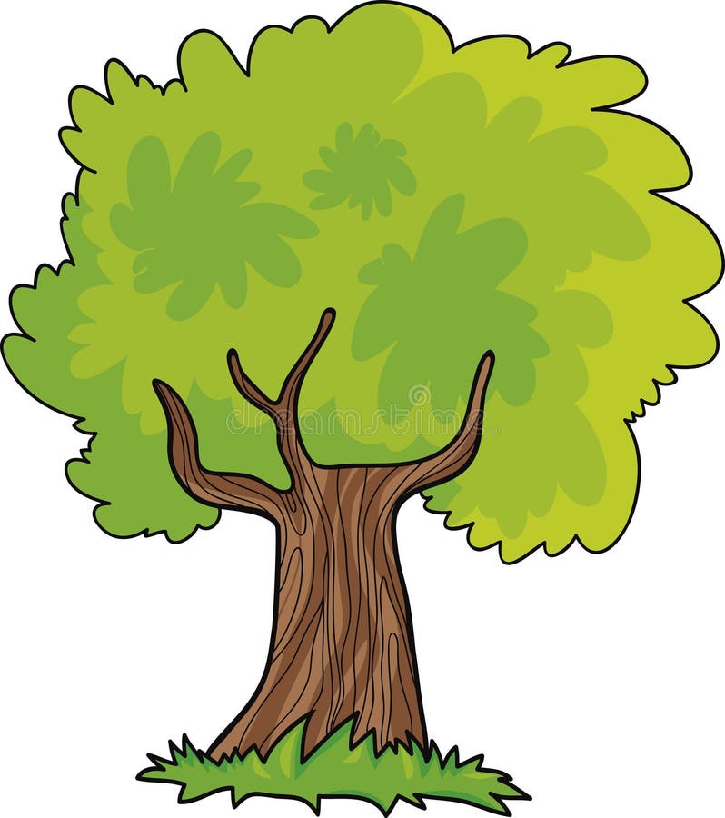 Árvore dos desenhos animados ilustração royalty free Árvore dos desenhos animados ilustração royalty free