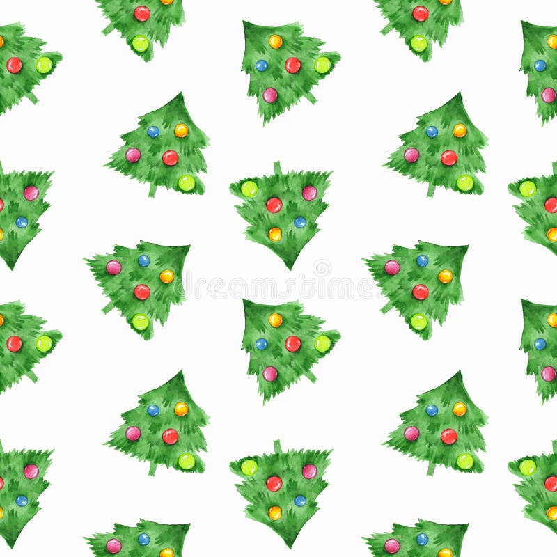 Árvore e bolas de abeto Fundo 1 do Natal ilustração do vetor