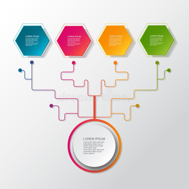 Árvore infographic do negócio do vetor com etiqueta do papel 3D, círculos integrados Espaço vazio para o índice, negócio, infogra ilustração stock Árvore infographic do negócio do vetor com etiqueta do papel 3D, círculos integrados Espaço vazio para o índice, negócio, infogra ilustração stock