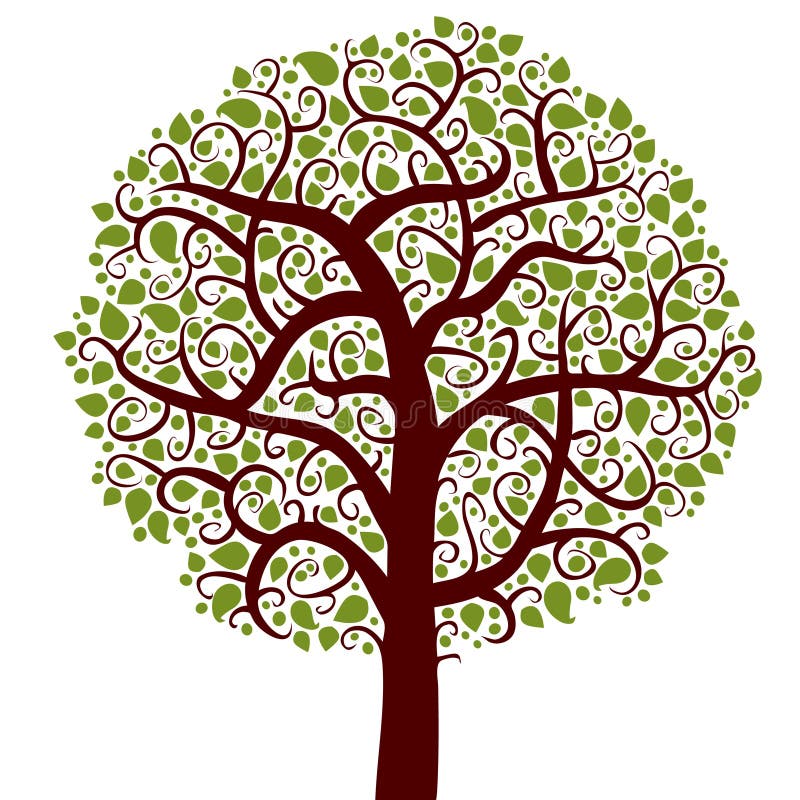 Árvore, símbolo da natureza ilustração stock