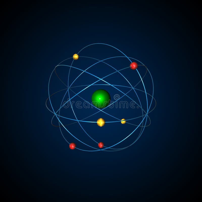 3d illustration-A abstract atom symbol. 3d illustration-A abstract atom symbol