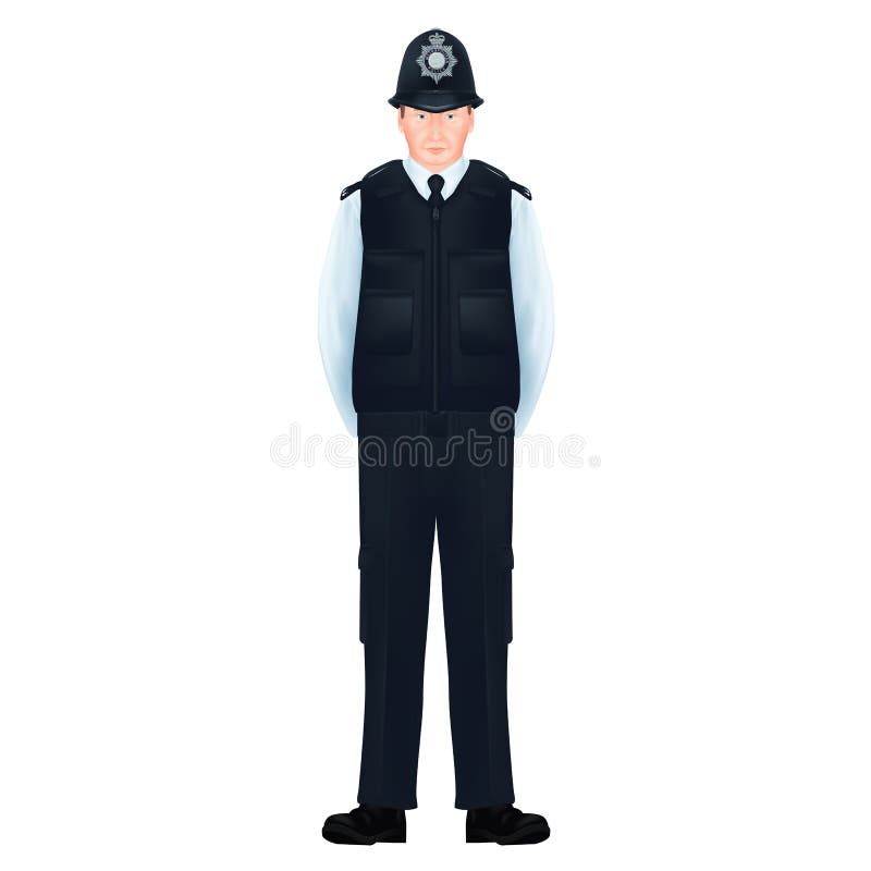 € britannique métropolitain de policiers « réaliste, détaillé illustration libre de droits € britannique métropolitain de policiers « réaliste, détaillé illustration libre de droits