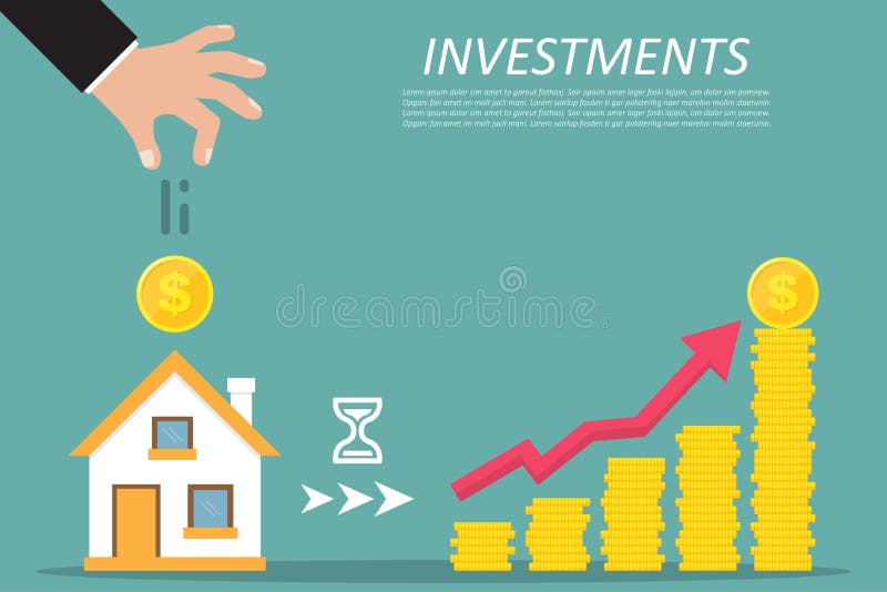 äganderätt för home tangent för affärsidé som guld- ner skyen till Investera fastighet, investeringtillfälle också vektor för cor vektor illustrationer äganderätt för home tangent för affärsidé som guld- ner skyen till Investera fastighet, investeringtillfälle också vektor för cor vektor illustrationer