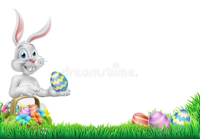Ägg Hunt Easter Bunny Rabbit Design stock illustrationer