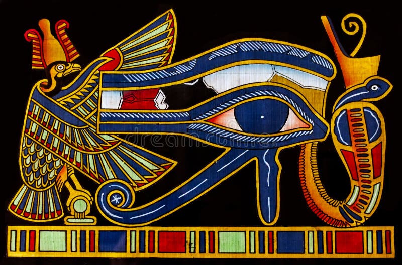 Äggyptiska papyrus med horus också känt som Guds öga.