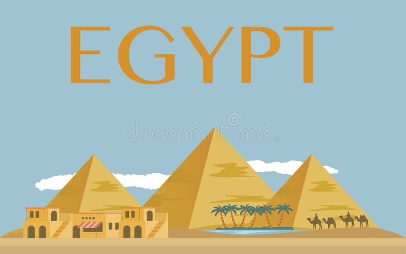 Ägyptischer Pyramidenvektor vektor abbildung Ägyptischer Pyramidenvektor vektor abbildung