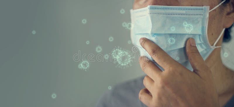 Elderly woman wearing virus mask protect of infection and spreading Coronavirus or Covid-19 on pale background. Elderly woman wearing virus mask protect of infection and spreading Coronavirus or Covid-19 on pale background.