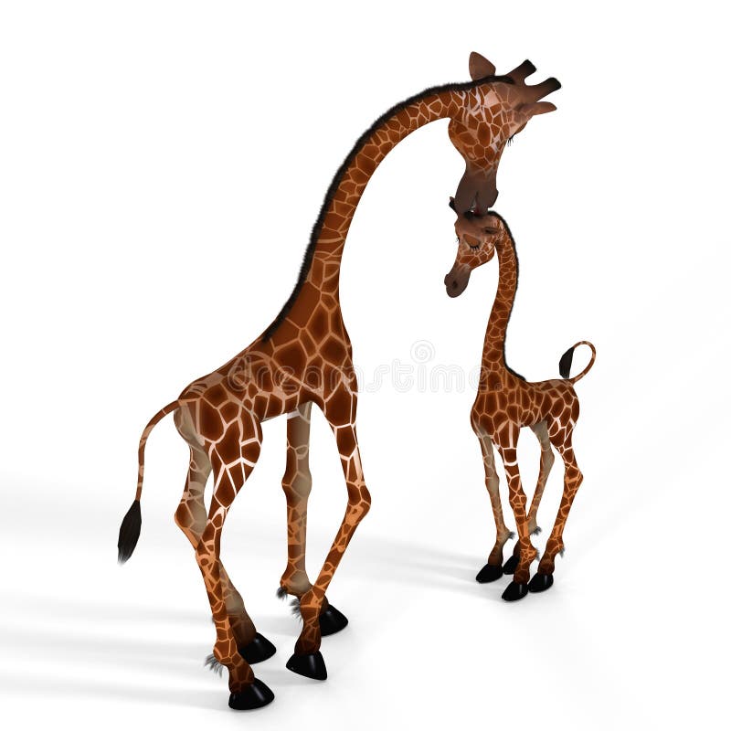 älskvärd rolig giraff för gullig framsida vektor illustrationer