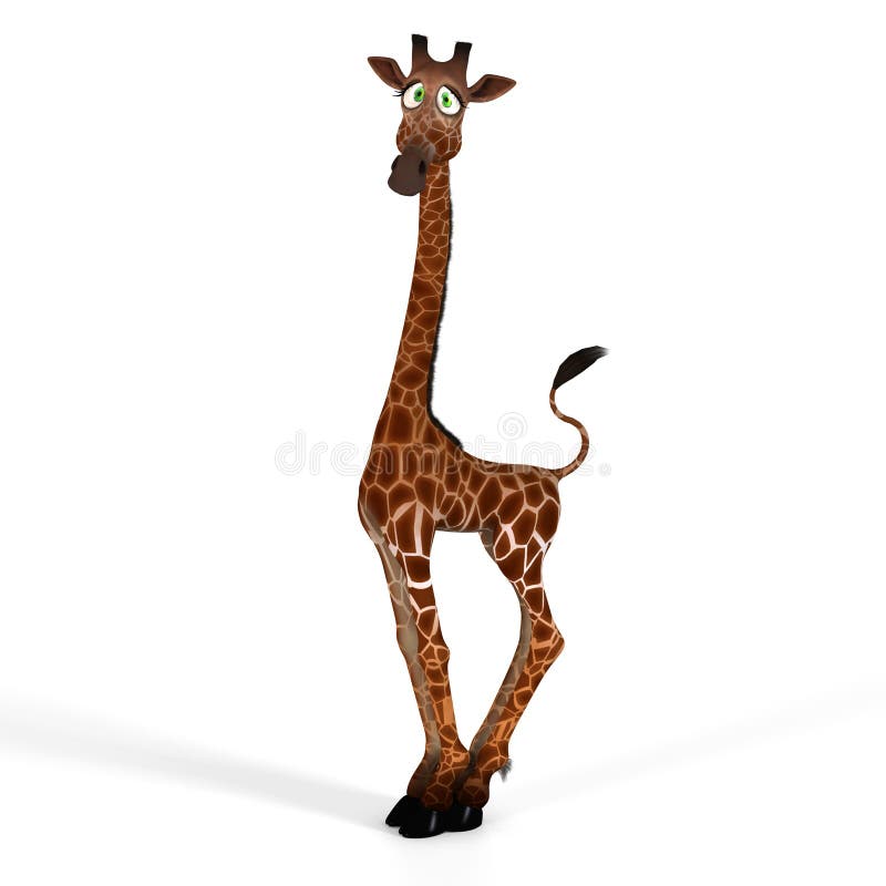 älskvärd rolig giraff för gullig framsida vektor illustrationer