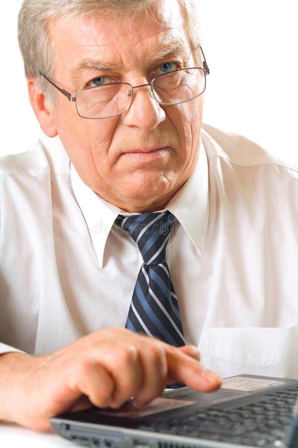 Älterer fester Geschäftsmann stockfotos Älterer fester Geschäftsmann stockfotos