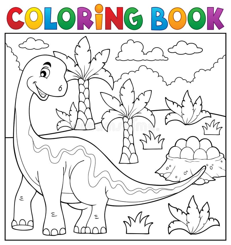 Ämne 6 för dinosaurie för färgläggningbok royaltyfri illustrationer Ämne 6 för dinosaurie för färgläggningbok royaltyfri illustrationer