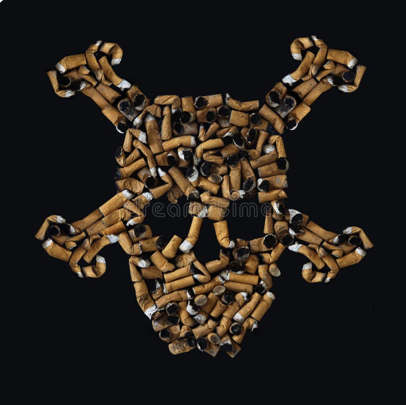 änd cigarettskallen royaltyfri bild änd cigarettskallen royaltyfri bild