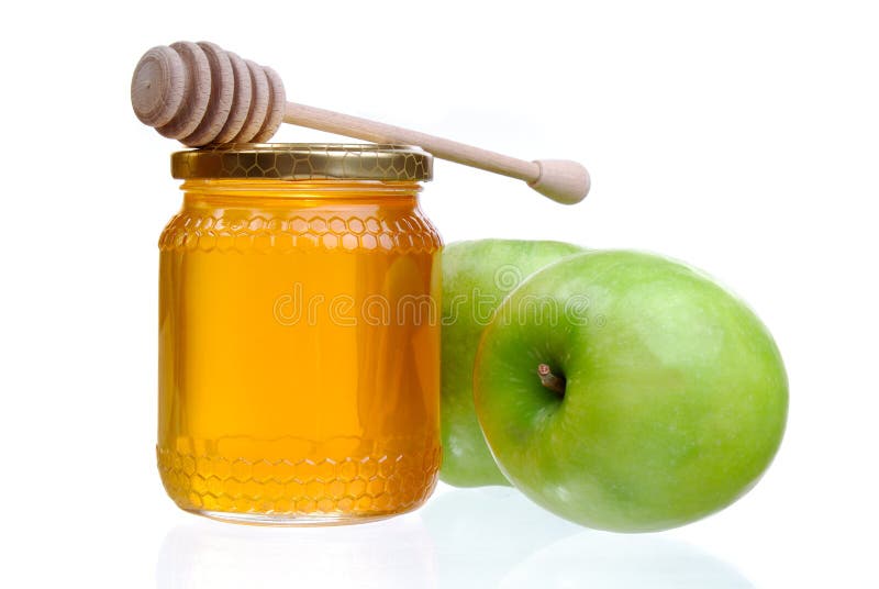 Äpfel und Honig stockfotografie Äpfel und Honig stockfotografie
