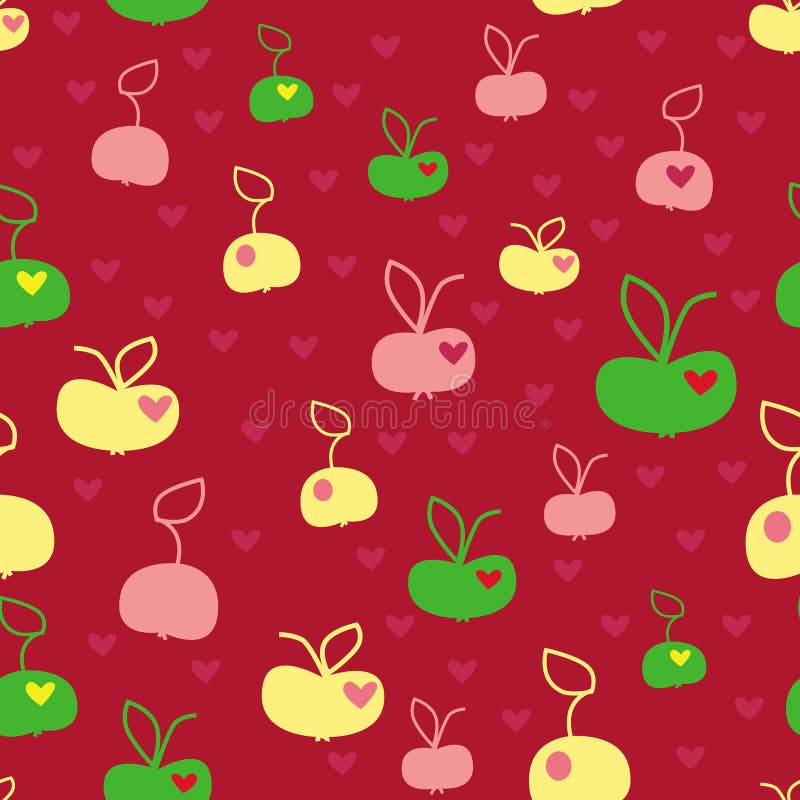 Äpplen stock illustrationer Äpplen stock illustrationer