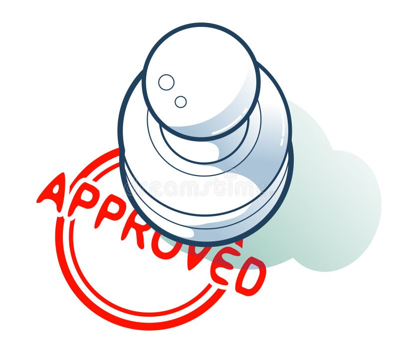 Is approved by a stamp concept. Illustration vector EPS8. Is approved by a stamp concept. Illustration vector EPS8