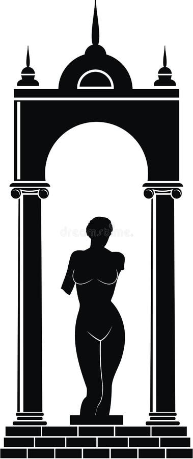 ärke- skulpturvenus för aphrodite stock illustrationer