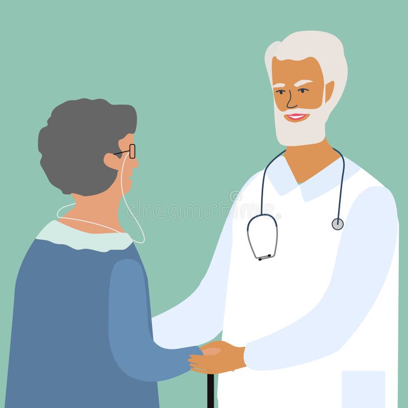 Ärztin besucht und berät eine alte Frau Betreuung älterer Menschen Medizinkonzept mit Arzt und Patient vektor abbildung Ärztin besucht und berät eine alte Frau Betreuung älterer Menschen Medizinkonzept mit Arzt und Patient vektor abbildung