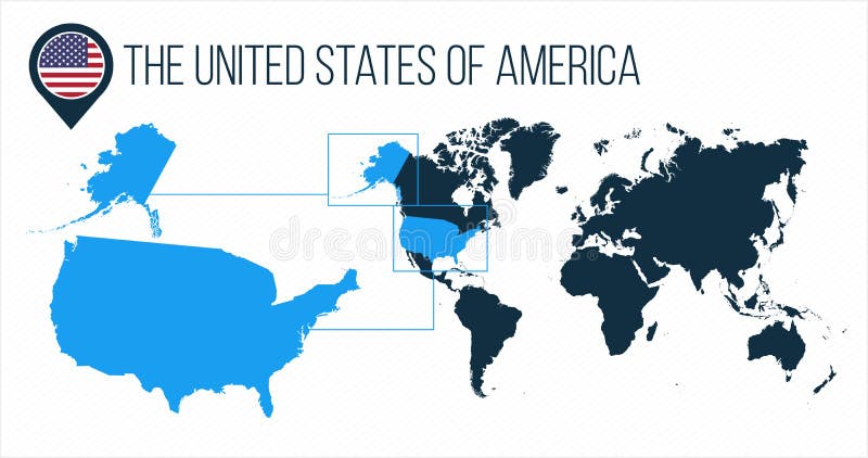 位于与旗子的一张世界地图的美国美国地图和地图尖或者别针 Infographic地图 也corel凹道例证向量 库存图片 位于与旗子的一张世界地图的美国美国地图和地图尖或者别针 Infographic地图 也corel凹道例证向量 库存图片