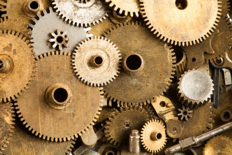 Åldrig sikt för kugghjulkugghjulmakro Steampunk mekanisk utrustning och mekanismbakgrund Sjaskig grungeskrapametall arkivbild Åldrig sikt för kugghjulkugghjulmakro Steampunk mekanisk utrustning och mekanismbakgrund Sjaskig grungeskrapametall arkivbild